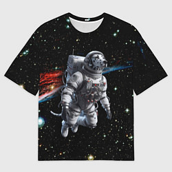 Футболка оверсайз мужская The dalmatian brave cosmonaut - ai art, цвет: 3D-принт
