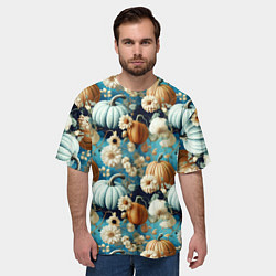 Футболка оверсайз мужская Маленькие тыковки, цвет: 3D-принт — фото 2