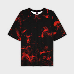 Футболка оверсайз мужская Color red black, цвет: 3D-принт