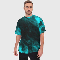 Футболка оверсайз мужская Neon smoke, цвет: 3D-принт — фото 2