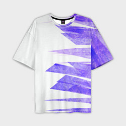 Футболка оверсайз мужская Color white purple, цвет: 3D-принт