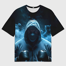 Футболка оверсайз мужская Боксер в дыму, цвет: 3D-принт