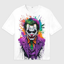 Футболка оверсайз мужская Джокер с галстуком, цвет: 3D-принт