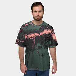 Футболка оверсайз мужская Гранж потертая текстура, цвет: 3D-принт — фото 2