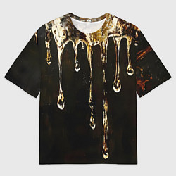 Мужская футболка оверсайз Мед на коричневой текстуре