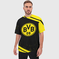 Футболка оверсайз мужская Borussia полосы, цвет: 3D-принт — фото 2