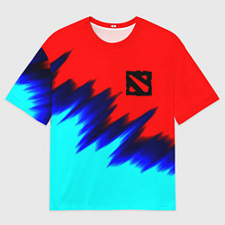 Мужская футболка оверсайз Dota краски