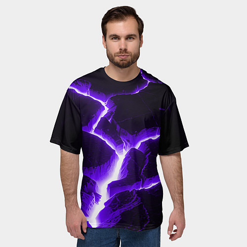 Мужская футболка оверсайз The rift / 3D-принт – фото 3