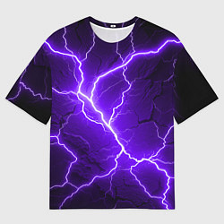 Мужская футболка оверсайз Color purple black