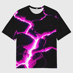 Футболка оверсайз мужская Color pink black, цвет: 3D-принт