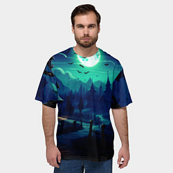 Футболка оверсайз мужская Day of the Dead - Хэллоуин, цвет: 3D-принт — фото 2