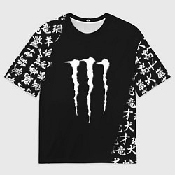 Футболка оверсайз мужская Monster energy japan symbol, цвет: 3D-принт