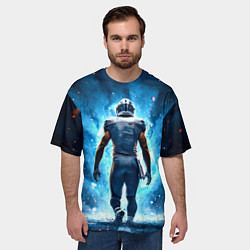 Футболка оверсайз мужская Квотербек идет в огень, цвет: 3D-принт — фото 2