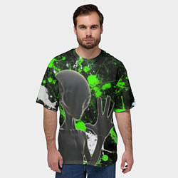 Футболка оверсайз мужская Инопланетянин и его эктоплазма, цвет: 3D-принт — фото 2