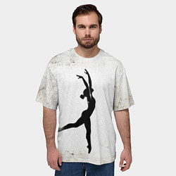 Футболка оверсайз мужская Спортивная гимнастика на белом, цвет: 3D-принт — фото 2