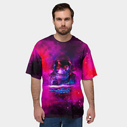 Футболка оверсайз мужская Космонавт в космическом море, цвет: 3D-принт — фото 2