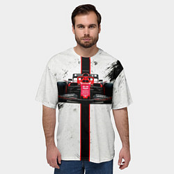 Футболка оверсайз мужская Формула 1 на белом, цвет: 3D-принт — фото 2