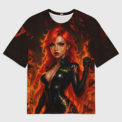 Футболка оверсайз мужская Пламенная Мавуика - Genshin Impact, цвет: 3D-принт