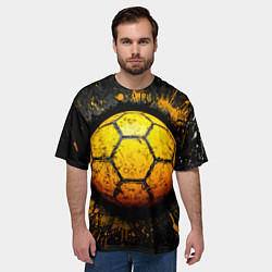 Футболка оверсайз мужская Гандбольный мяч на черном, цвет: 3D-принт — фото 2