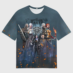 Футболка оверсайз мужская Ведьмак герои, цвет: 3D-принт