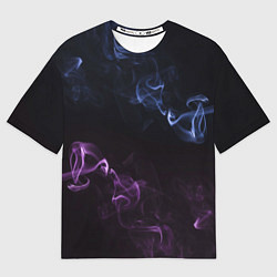 Футболка оверсайз мужская Color black blue pink, цвет: 3D-принт
