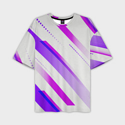 Футболка оверсайз мужская Color white pink, цвет: 3D-принт