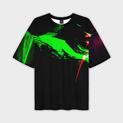 Мужская футболка оверсайз Color black green red