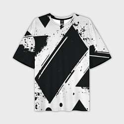 Футболка оверсайз мужская Color black white, цвет: 3D-принт