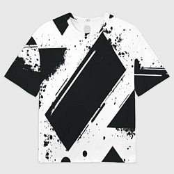 Мужская футболка оверсайз Color black white