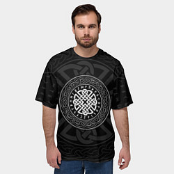 Футболка оверсайз мужская Оберег в узоре и руны, цвет: 3D-принт — фото 2