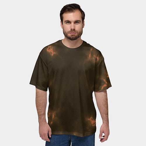 Мужская футболка оверсайз The color is brown / 3D-принт – фото 3