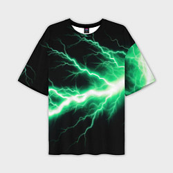 Футболка оверсайз мужская Lightning green, цвет: 3D-принт
