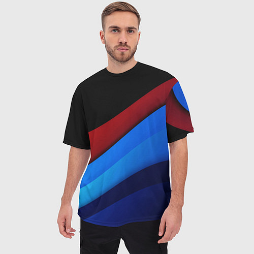 Мужская футболка оверсайз Multicoloured / 3D-принт – фото 3