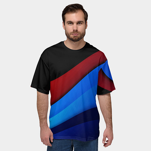 Мужская футболка оверсайз Multicoloured / 3D-принт – фото 3