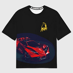 Футболка оверсайз мужская Lamborghini Diverso - motorsport, цвет: 3D-принт