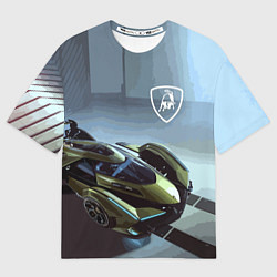 Футболка оверсайз мужская Lamborghini - motorsport extreme, цвет: 3D-принт