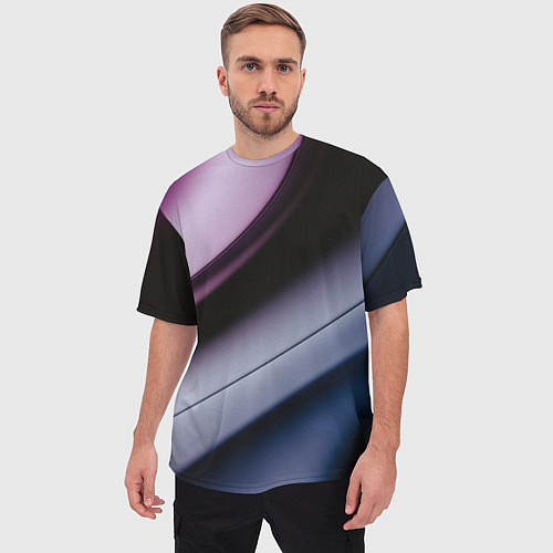Мужская футболка оверсайз Multicoloured / 3D-принт – фото 3