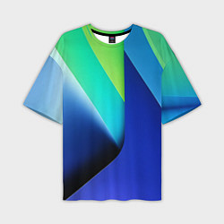 Мужская футболка оверсайз Color blue green