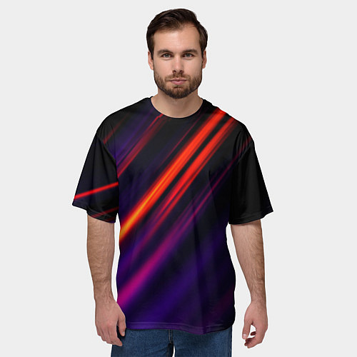 Мужская футболка оверсайз Multicolored / 3D-принт – фото 3