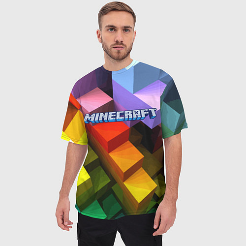 Мужская футболка оверсайз Minecraft - pattern / 3D-принт – фото 3
