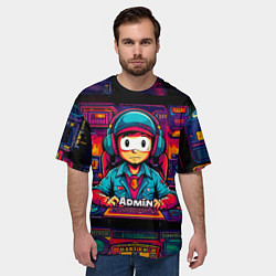 Футболка оверсайз мужская Игровой админ, цвет: 3D-принт — фото 2