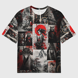 Футболка оверсайз мужская Japanese samurai art, цвет: 3D-принт