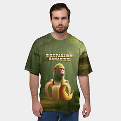 Футболка оверсайз мужская Shimpanzinni Bananinni ии мем, цвет: 3D-принт — фото 2