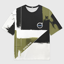 Футболка оверсайз мужская Volvo логотип, цвет: 3D-принт