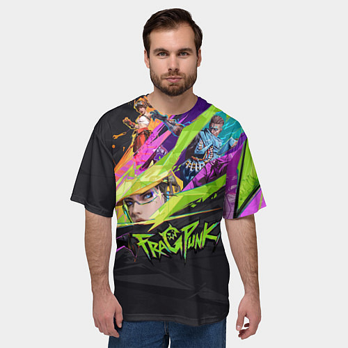 Мужская футболка оверсайз Fragpunk / 3D-принт – фото 3