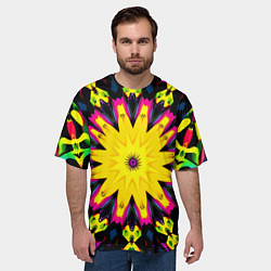 Футболка оверсайз мужская Звездный калейдоскоп, цвет: 3D-принт — фото 2