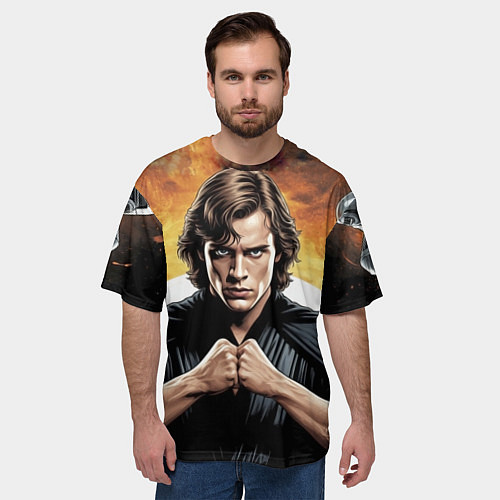 Мужская футболка оверсайз Энакин скайуокер star wars / 3D-принт – фото 3