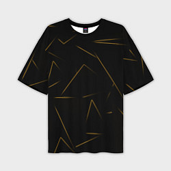 Мужская футболка оверсайз Color yellow line
