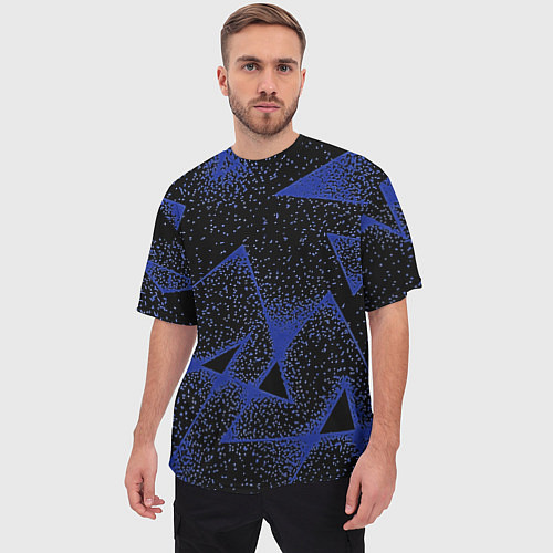 Мужская футболка оверсайз Triangles with dots / 3D-принт – фото 3
