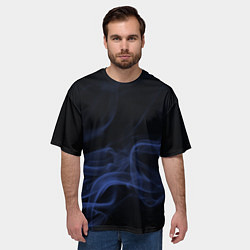 Футболка оверсайз мужская Color smoke blue, цвет: 3D-принт — фото 2